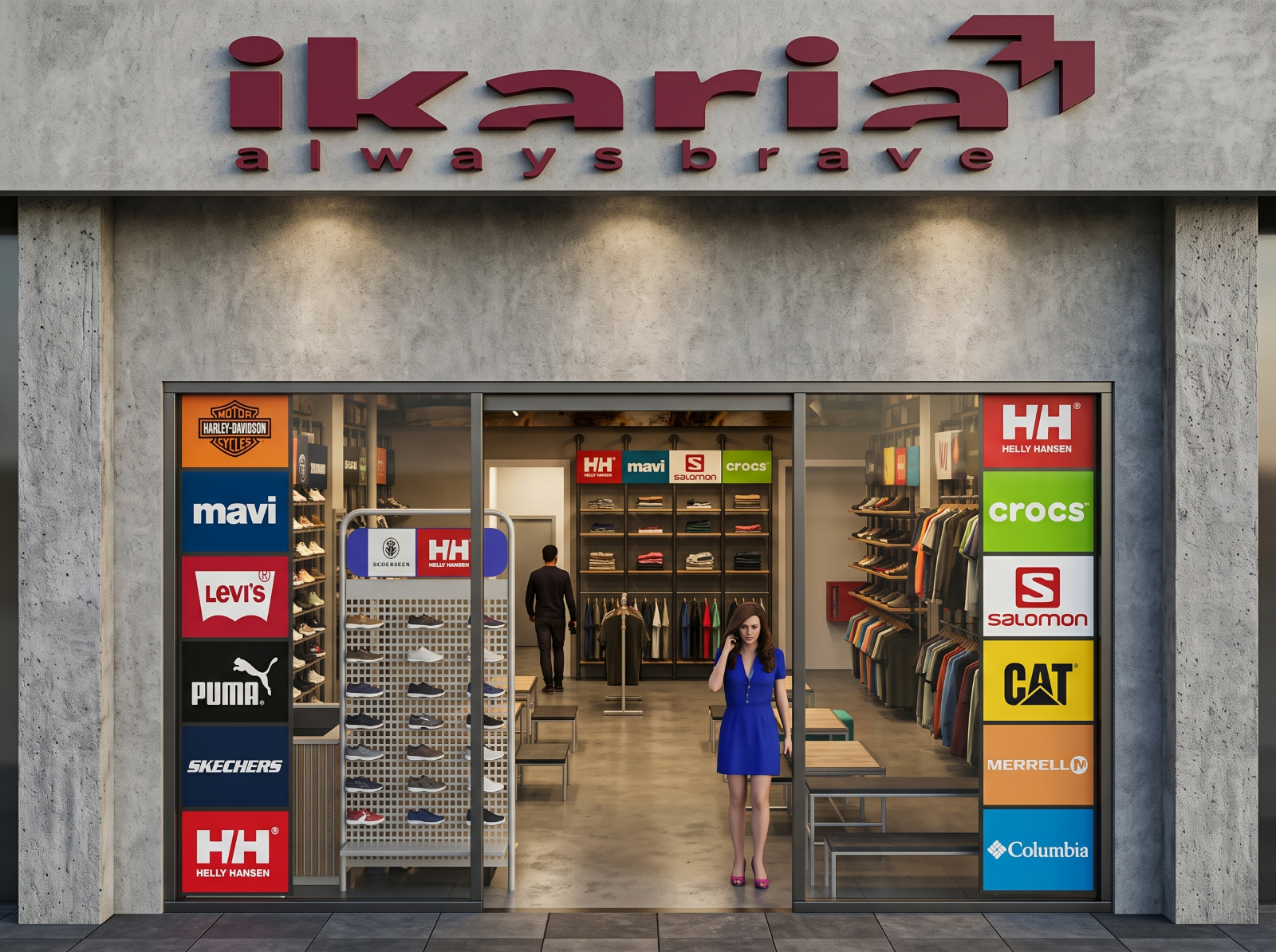 ikaria tekstil raf sistemleri  karma raf sistemleri