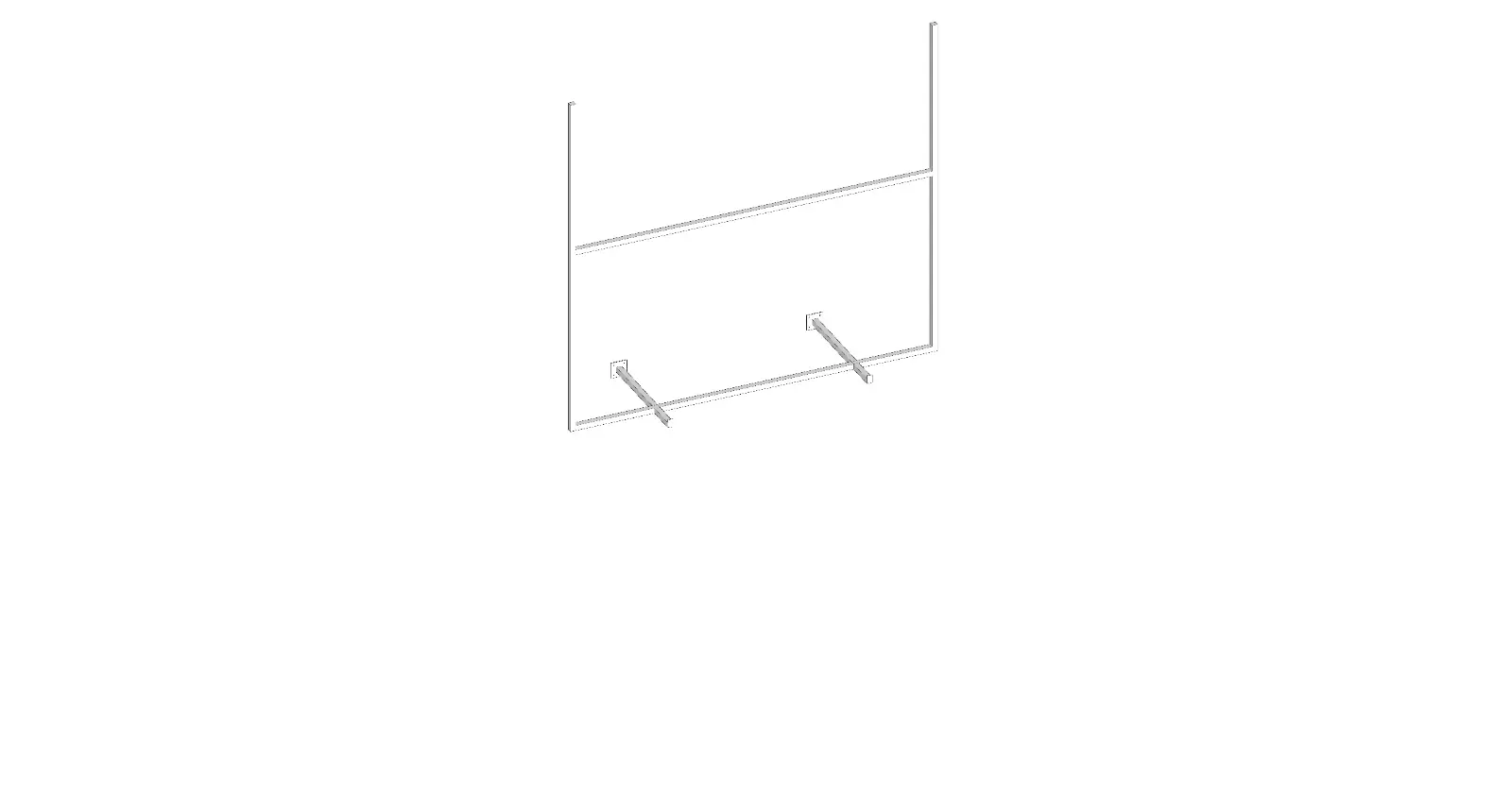 Duvar ve Tavan Bağlantılı Minimalist Askılık Standı