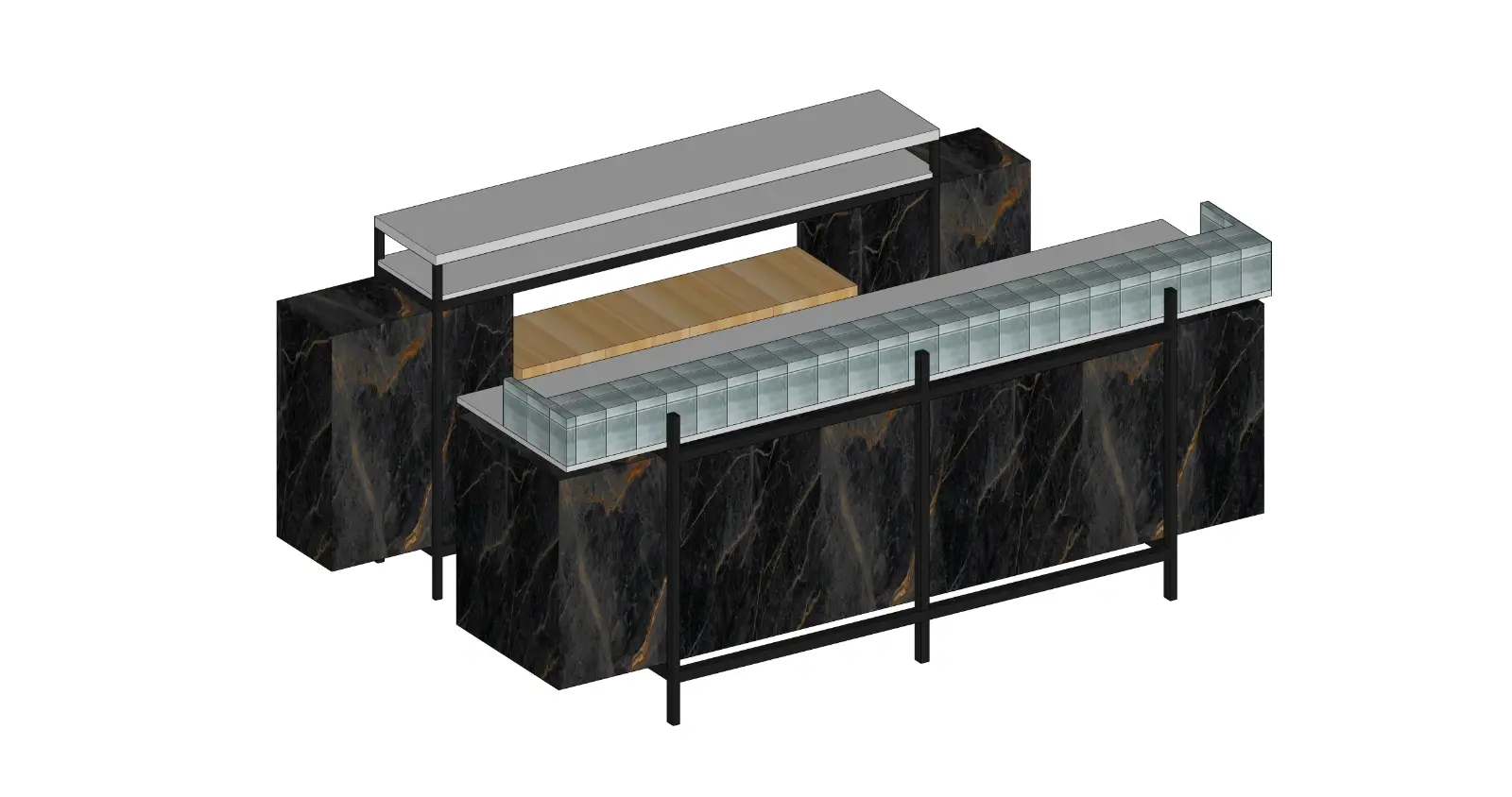 Luxury Marble Checkout with Ceramic Detail