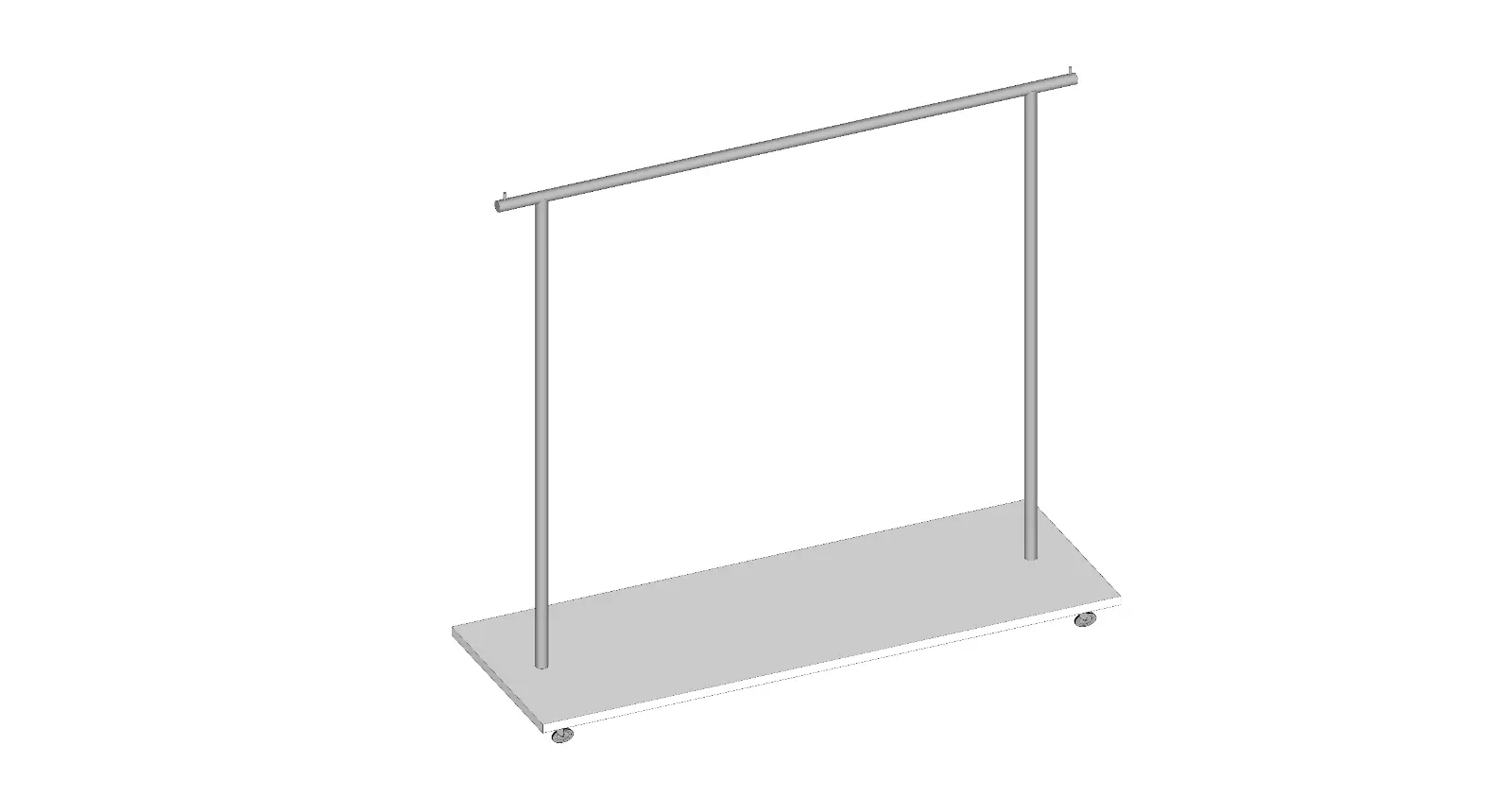Tekerlekli Minimalist Tekstil Standı