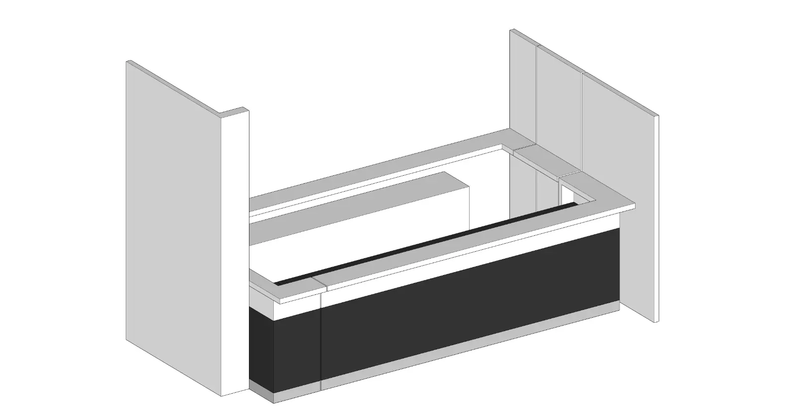 Spacious U-Shape Checkout